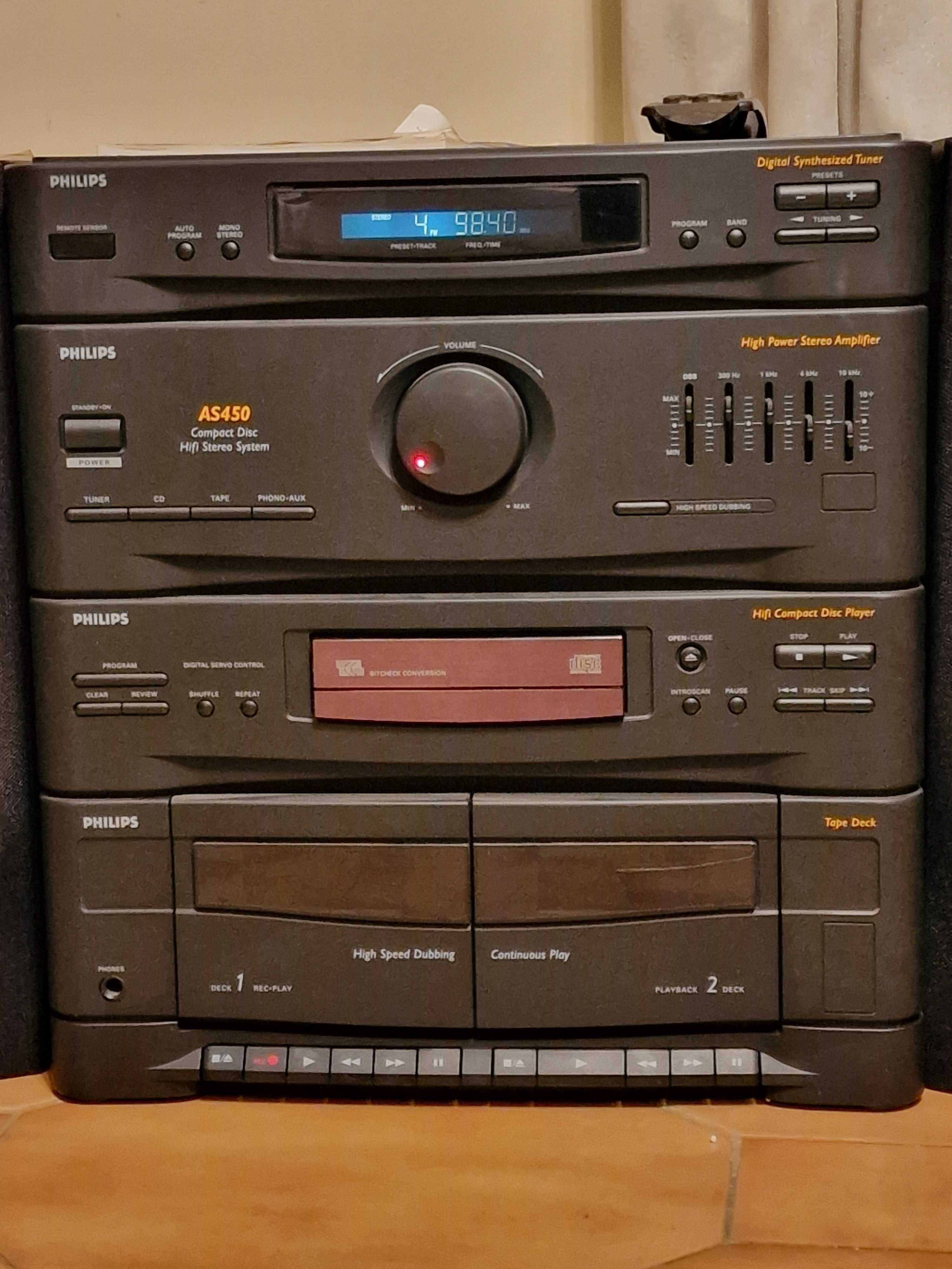 Philips AS450 - aparelhagem com pequeno defeito no leitor de CD