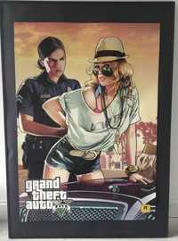 Oryginalny plakat w antyramie Grand Theft Auto