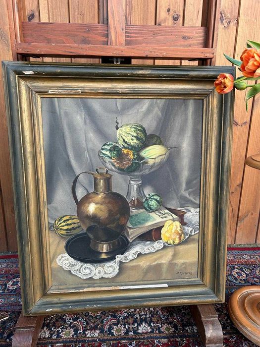 Obraz, martwa natura z flakonem i arbuzami #9118 Stylowy Węgrów