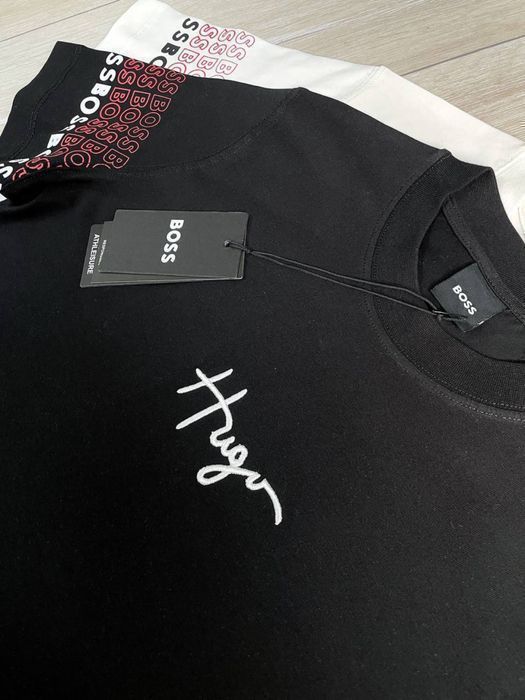 Футболка мужская Hugo Boss женская унисекс вышивка