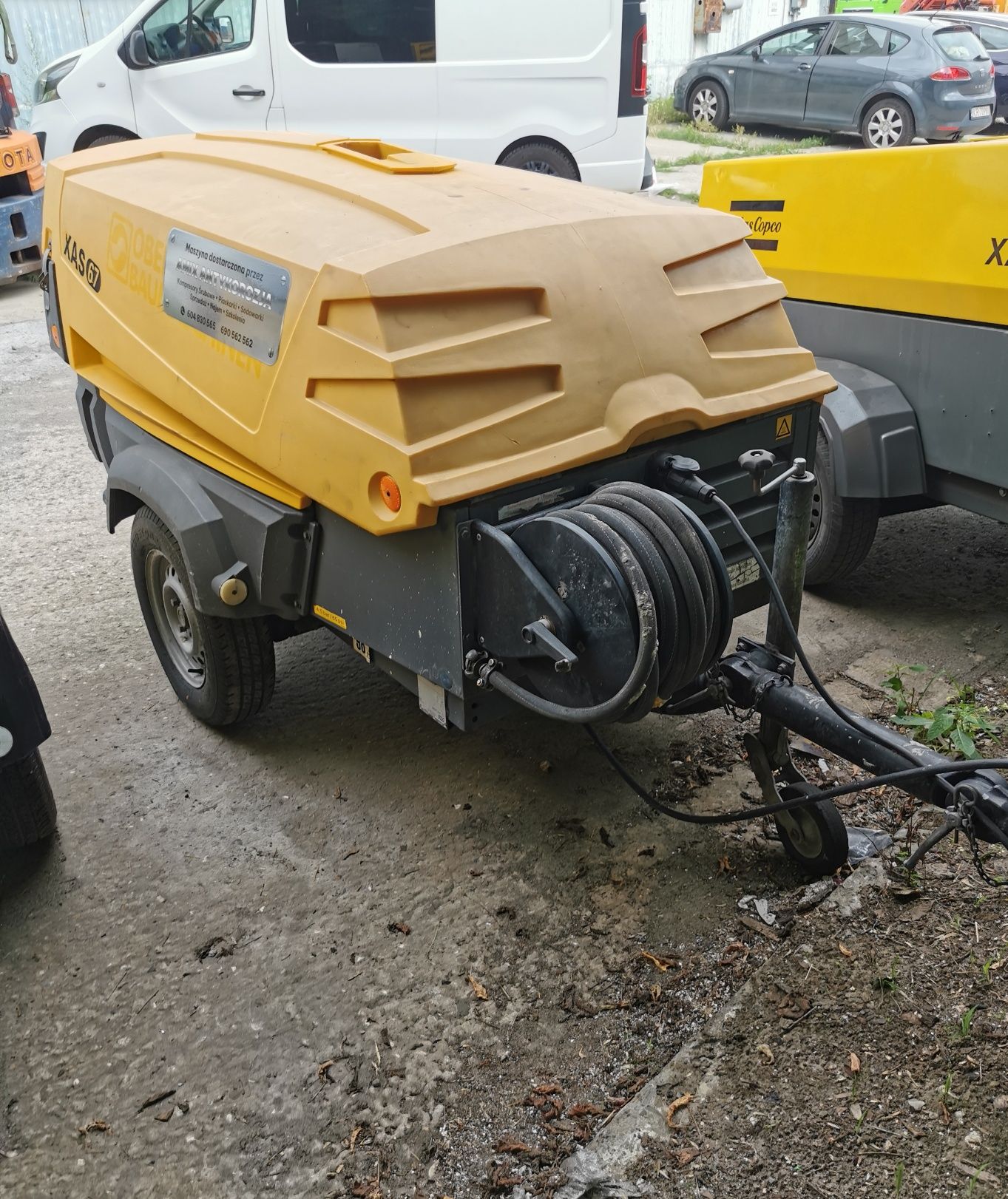 Sprężarka kompresor Spalinowy Atlas Copco XAS67 Zarejestrowany 2012 r