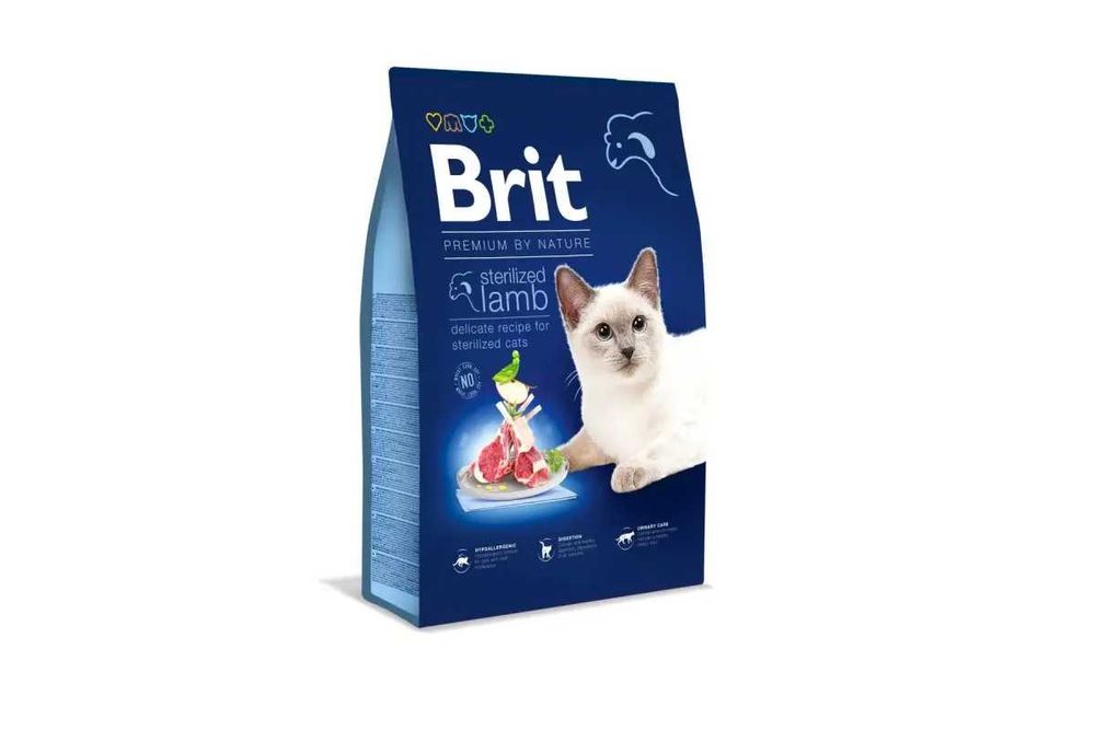Корм для стерилізованих котів Brit Premium Sterilized Lamb ягня 8кг