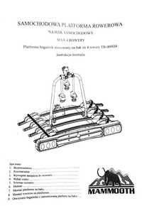 Bagażnik rowerowy MAMMOOTH na hak TB-009D4 (na 4 rowery)