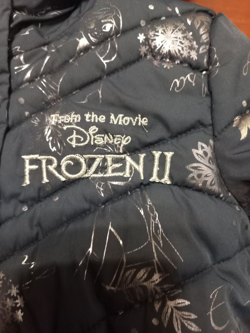 Kurtka zimowa rozm. 104 i czapka frozen kraina lodu anna elsa