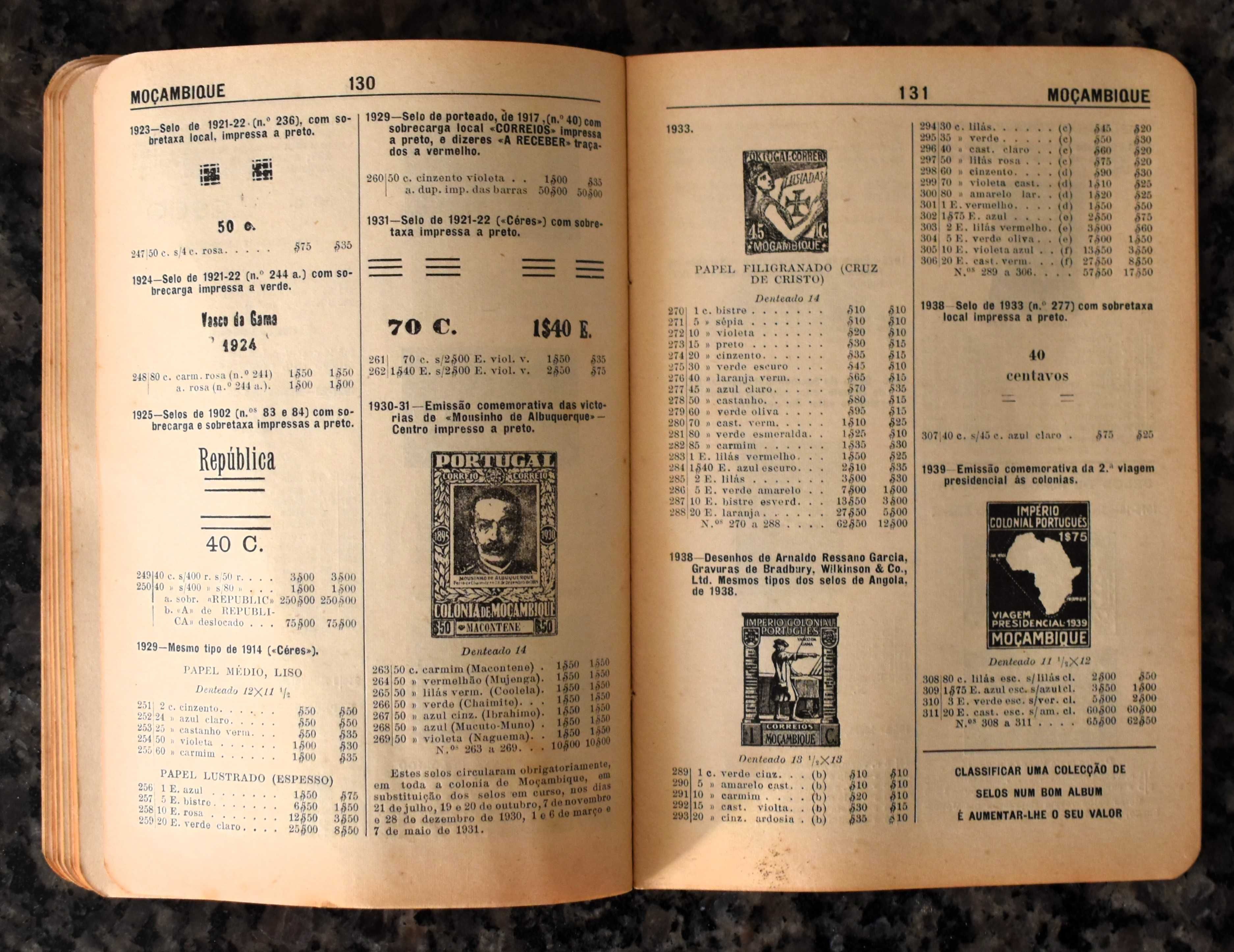 Catalogo de Selos Postais de Portugal e Colonias (vintage 1943)