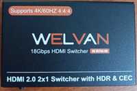 Comutador/Switcher Hdmi Welvan