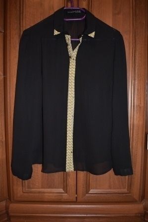Cienka czarna tiulowa koszula Atmosphere/Primark rozm 38