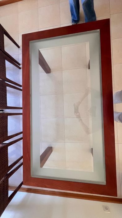 Conjunto de 6 Cadeiras de Jantar em Vime / Rotim com Encosto Alto