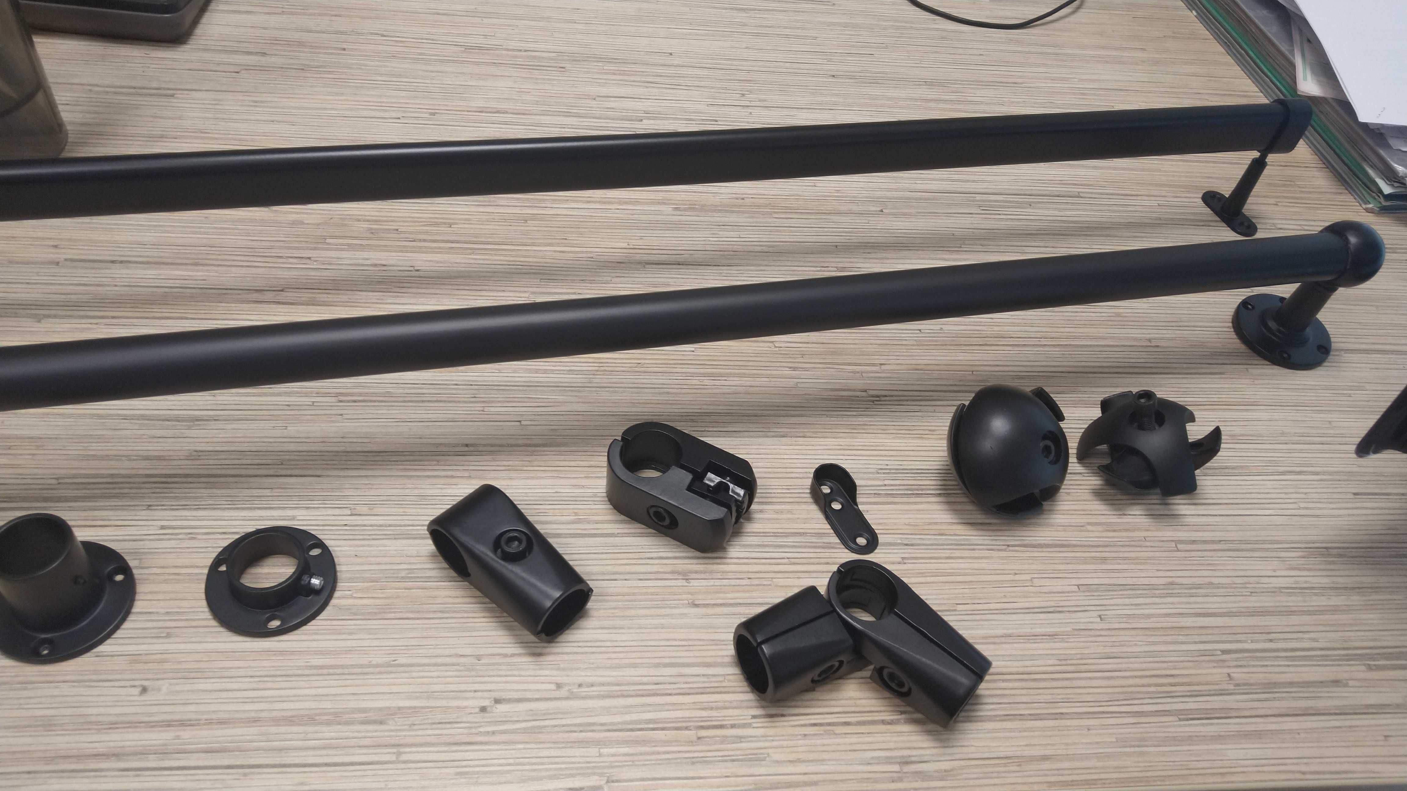 Balustrady Poręcze z rurki fi 25 czarny mat/LOFT Nowość/Producent Łódź