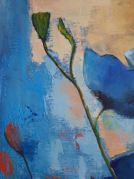 Картина 60х80. Ручна робота. Квіти. Акрил