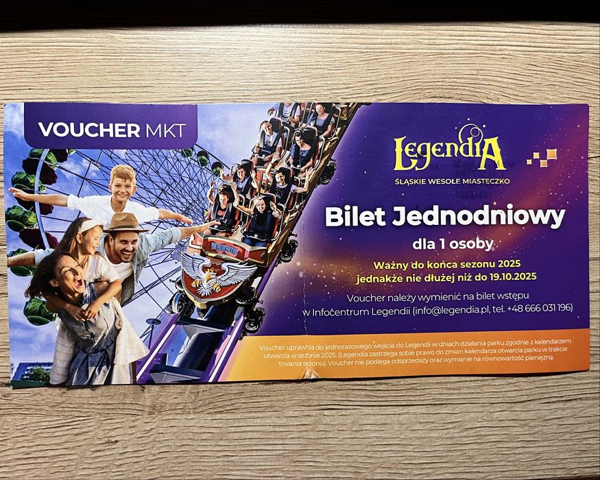Legendia bilet wesołe miasteczko voucher 2025 Katowice