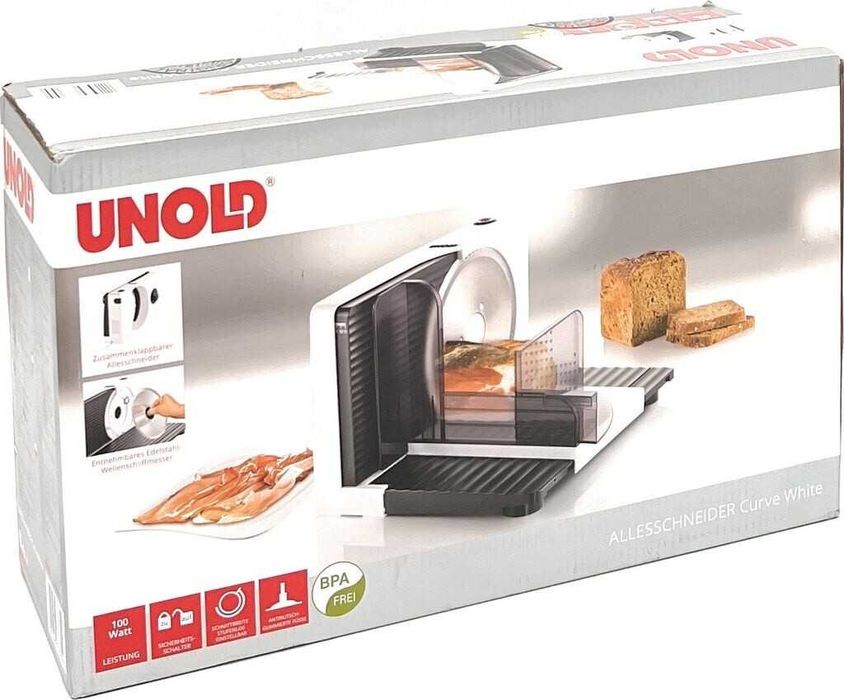 Нова ломтерізка (слайсер) Unold 78860 | 17 см нержавійка | 100 Вт