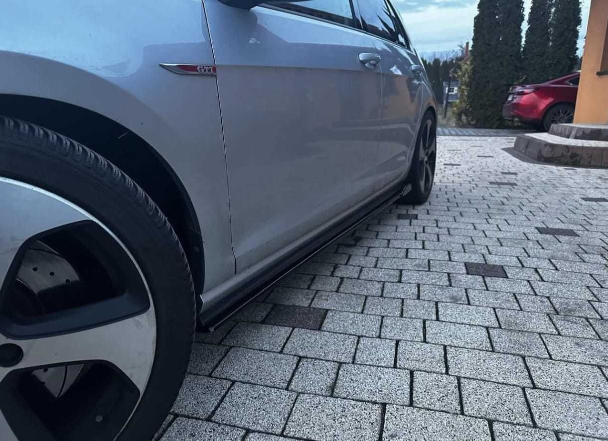 VW GOLF 7-7,5 Boczne Dokładki Progów Spojlery Progi GTI Czarny Połysk