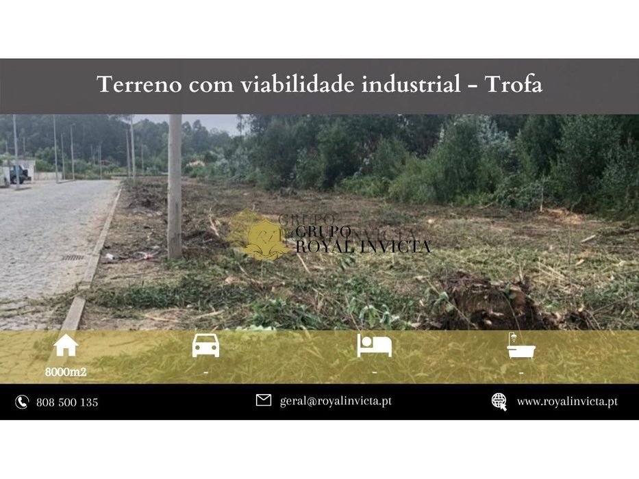 Terreno com viabilidade Industrial - Trofa