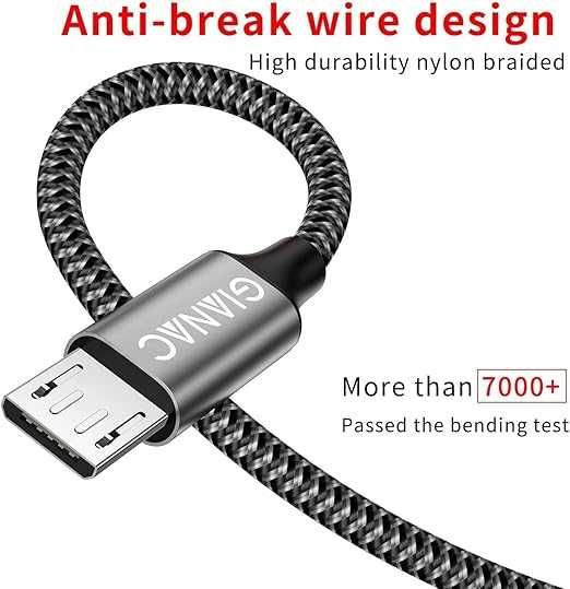 Kable GIANAC Micro USB zestaw 4 sztuk 0,5-3 m