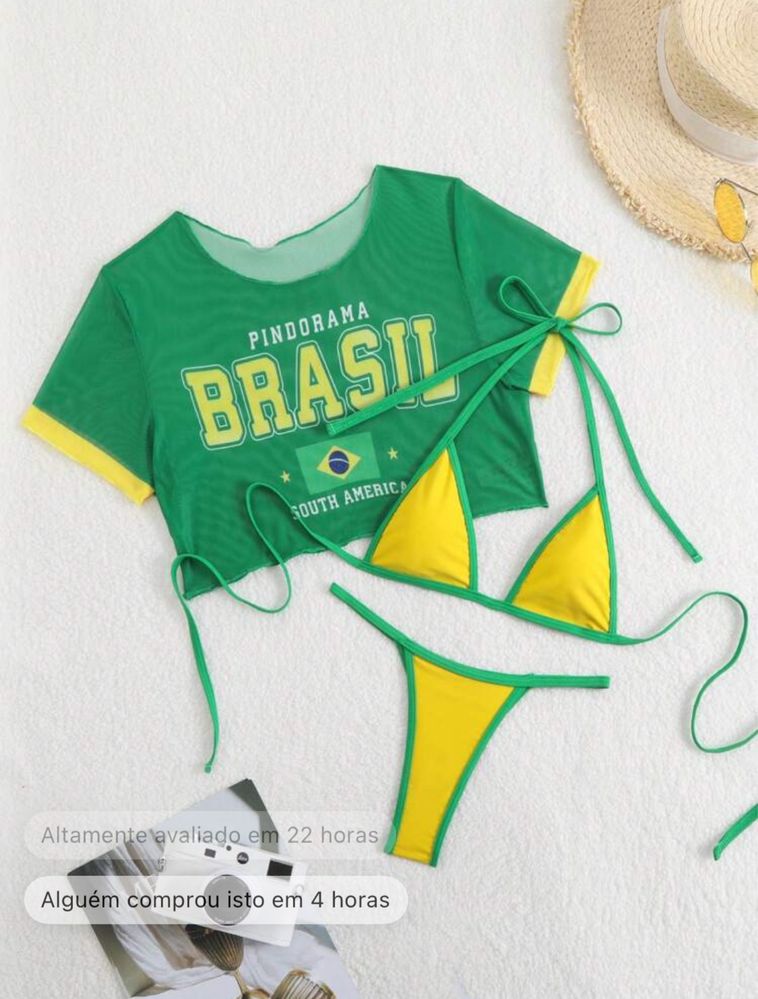 Conjunto de Biquini 3 peças - Perfeito para o Verão