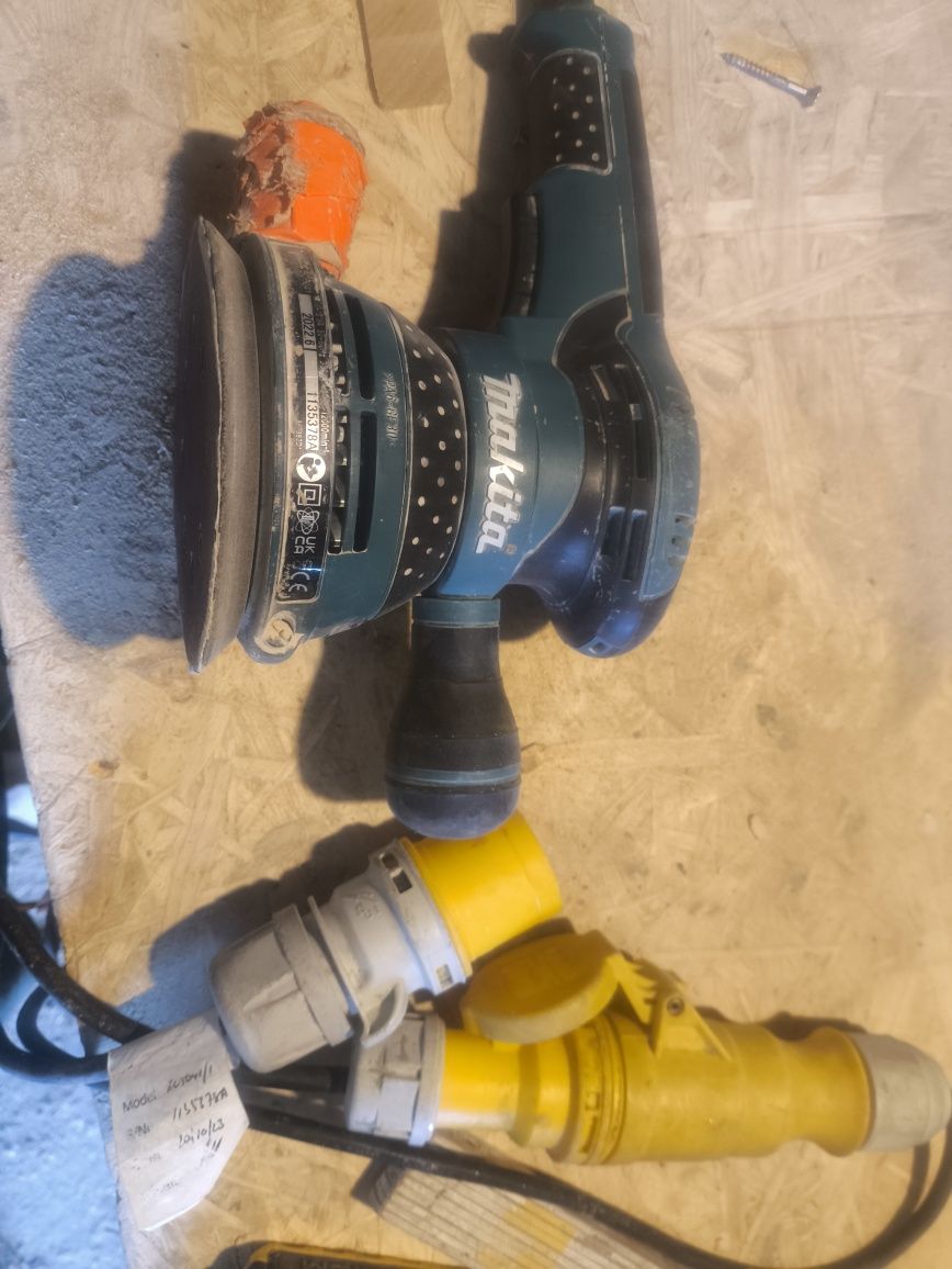 Ukośnica Makita ls0714 szlifierka mimosrodowa bo5041 transformator 110