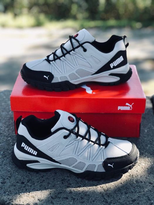 Puma черно белые термо кроссовки +7° -15° / кросовки Пума не промокаю