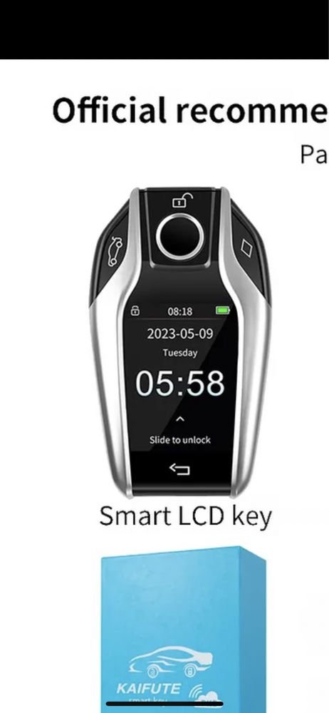 Chave Smart key lcd automóvel bmw e outras marcas