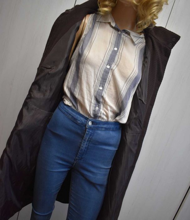 Płaszcz wełniany XL XXL 42 zimowy przejściowy elegancki do kolan