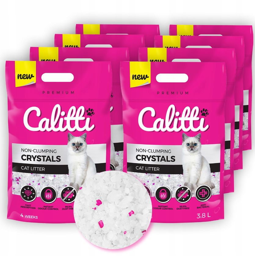Calitti Crystals żwirek dla kota silikonowy 8x3,8l
