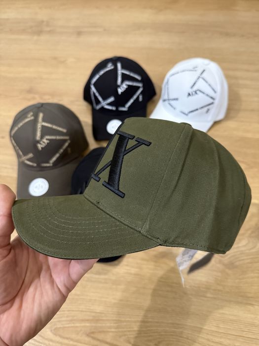Кепка бейсболка armani AX чорна хакі біла