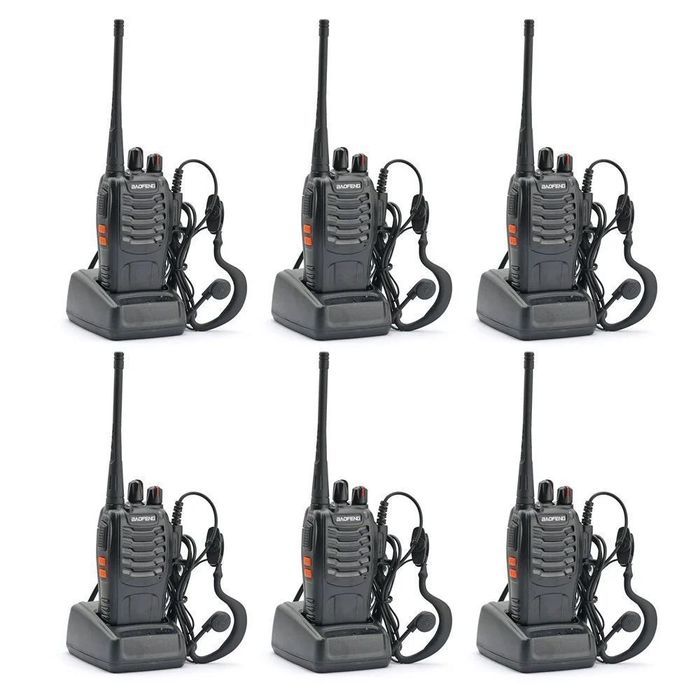 Walkie Talkies - Pack 6 unidades + Acessórios - NOVOS