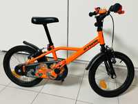 Bicicleta criança 4-6 anos com Rodas e Barra de aprendizagem.