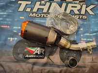 AUSTIN RACING -ponteira escape motoXS- preto carbono e carbono orange