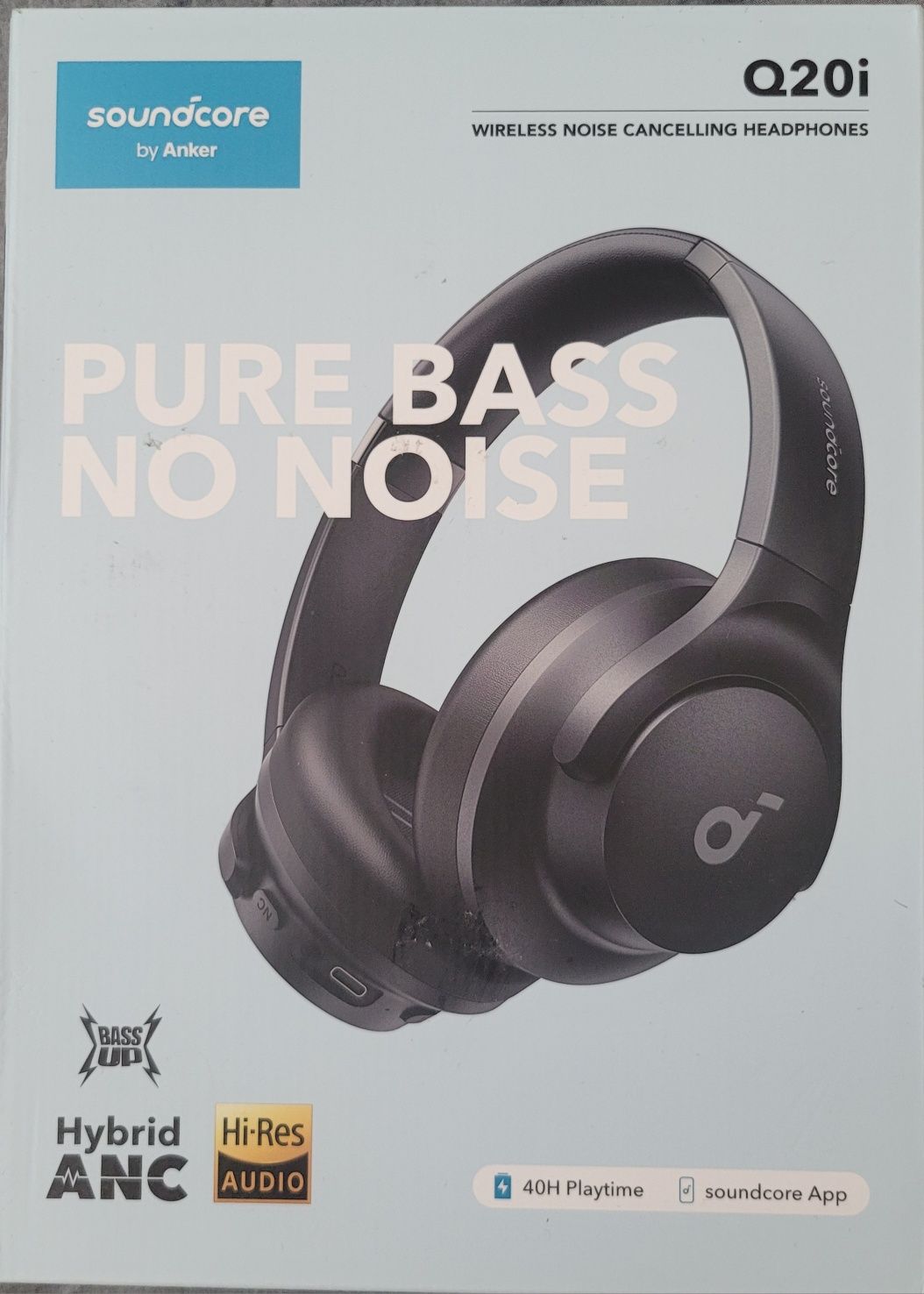 Sluchawki bezprzewodowe SOUNDCORE Q20i by Anker czarny bluetooth