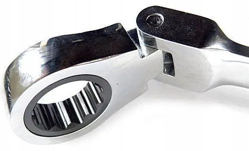 Набор ключей рожково-накидных с трещоткой и шарниром 8 шт SILVER