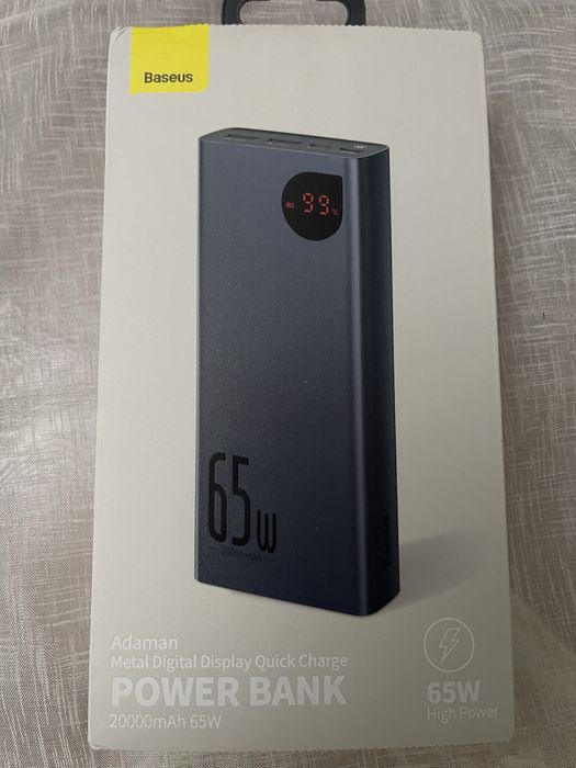 Baseus Power Bank 20000mAh 65W Adaman GAN2 Charger W,PD100W 50000мАгод