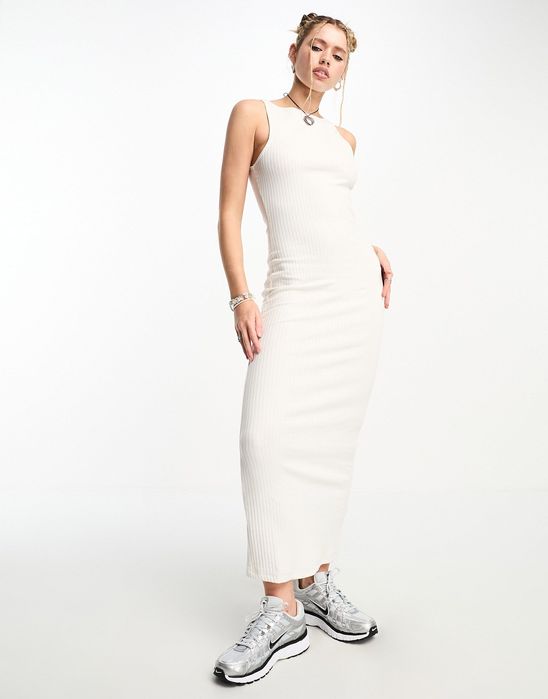 Colu 38 M Sukienka Prążkowana Ecru J24115