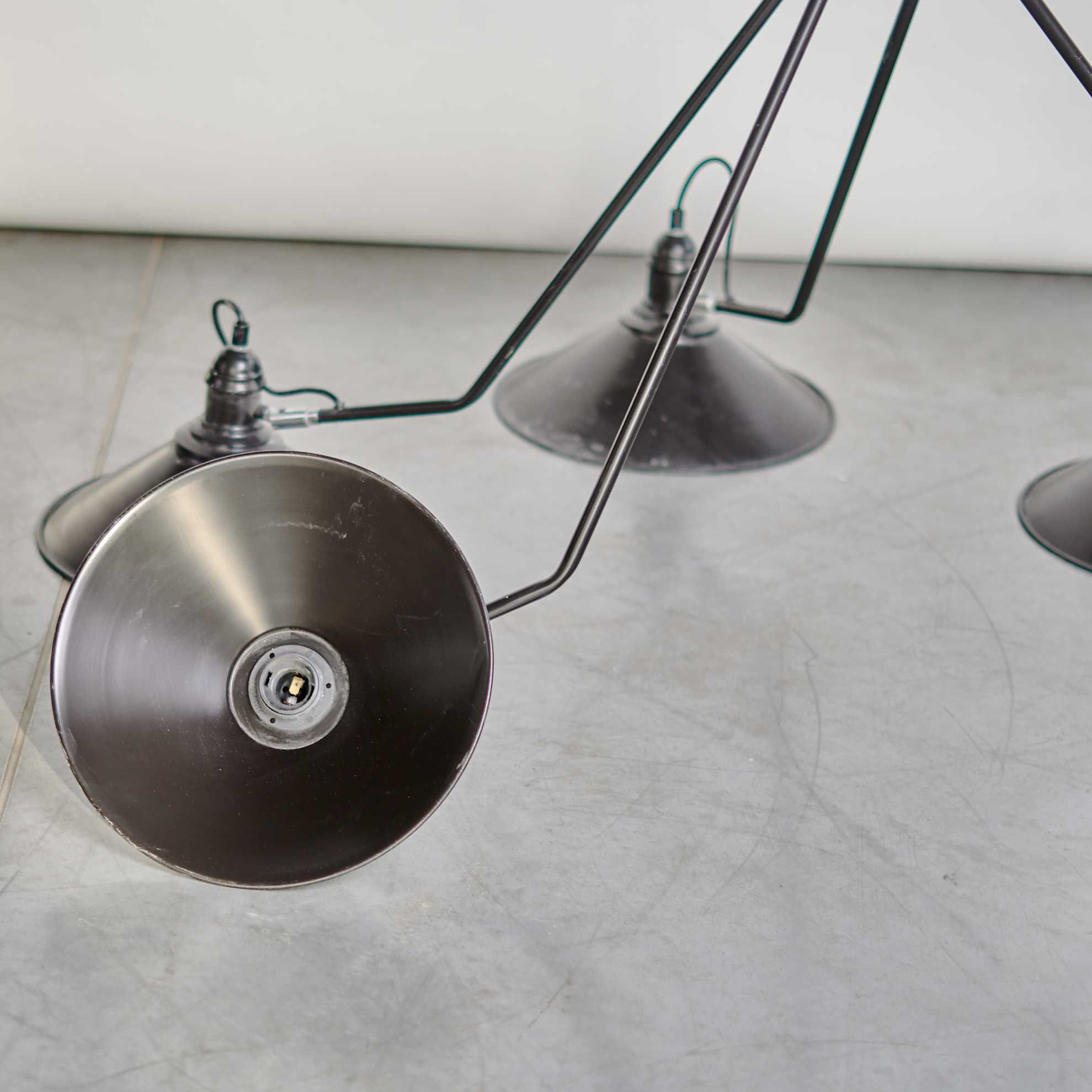Czarna lampa sufitowa 5 punktowa