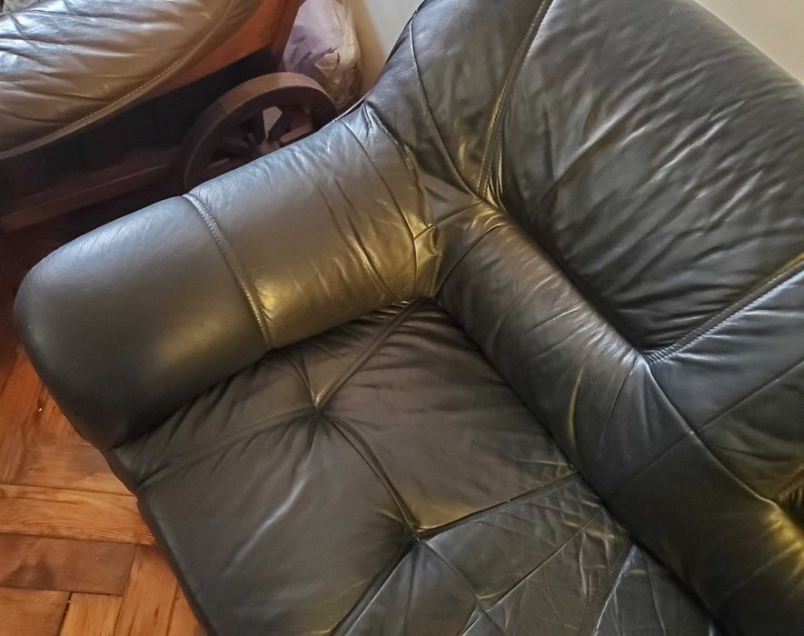 Диван кожа двійка  в идеальному стані.