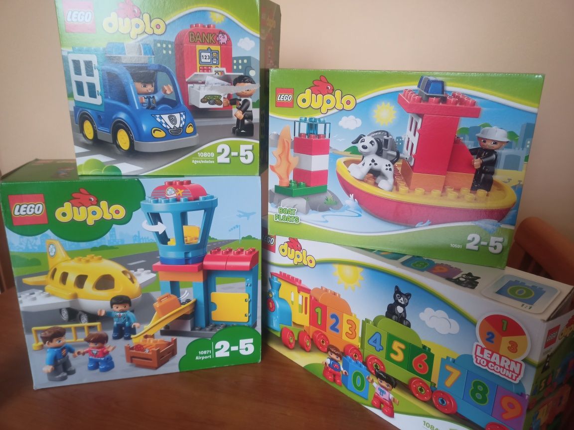 LEGO Duplo duży zestaw policja lotnisko pociąg