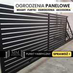 brama wjazdowa, brama przesuwna palisadowa, piękny design, 4 x 1,5m