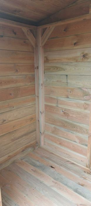 Drewniana szopa narzędziowa, narzędziówka, domek na narzędzia