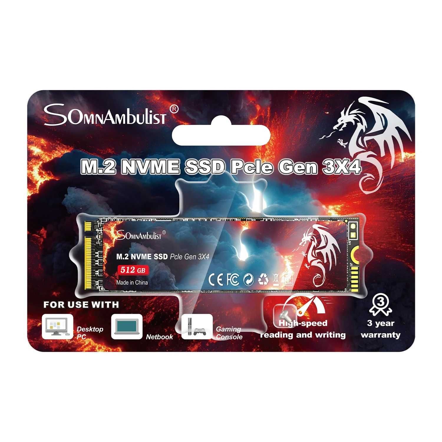 Твердотельный накопитель Somnambulist M.2 NMVe SSD 2280 [128GB, 256GB]