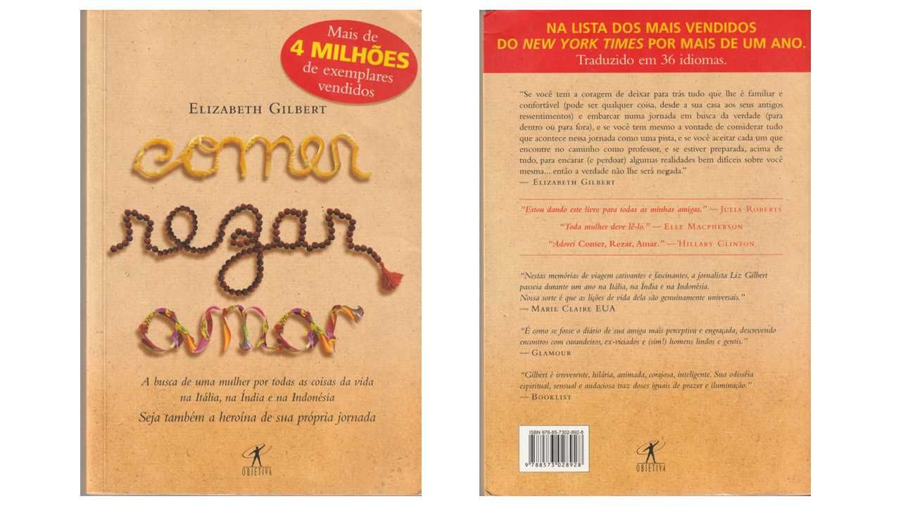 Livro "Comer, Rezar e Amar"