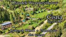 Ośrodek Wypoczynkowy Cisna - 25domków + 4ha terenu