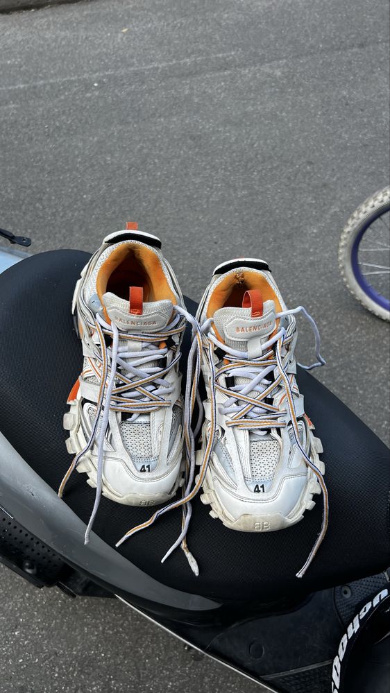 кросовки Balenciaga track 1 біло оранжеві legit нету стелек