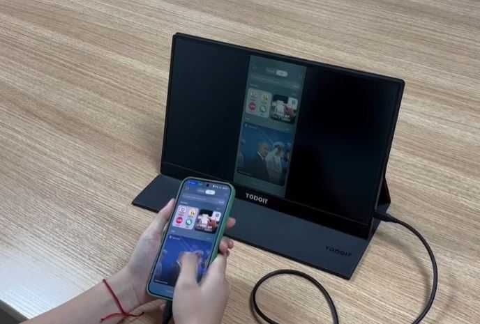 Портативний монітор 15.6" Yodoit Full HD IPS USB C HDMI Динамики
