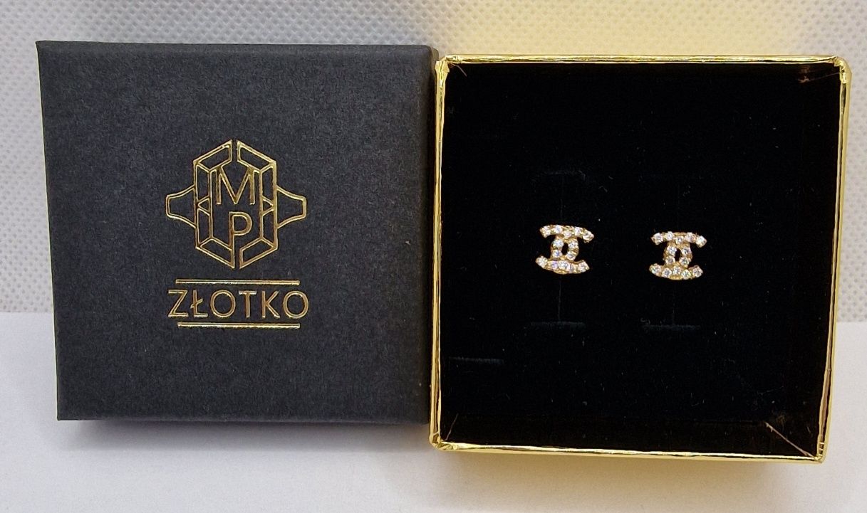Kolczyki sztyfty złoto 585