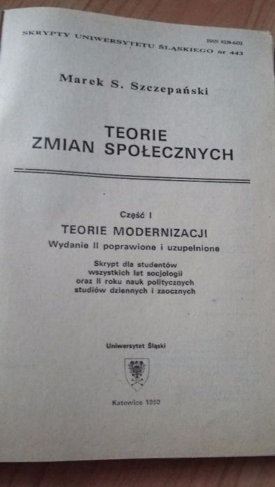 Teorie zmian społecznych Marek S. Szczepański