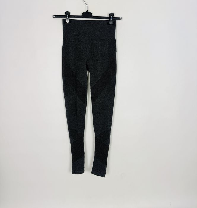 Ciemnoszare legginsy sportowe z modelującym pasem
