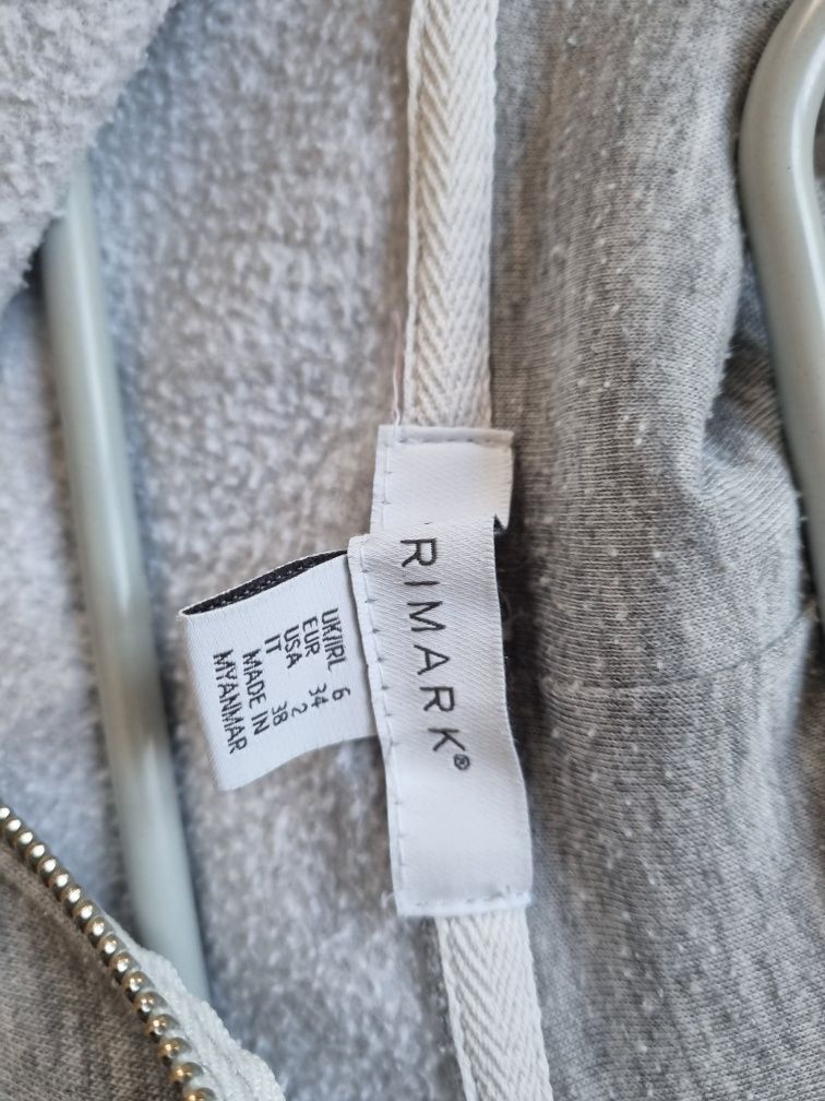Szara bluza zapinana z kapturem rozmiar XS Primark
