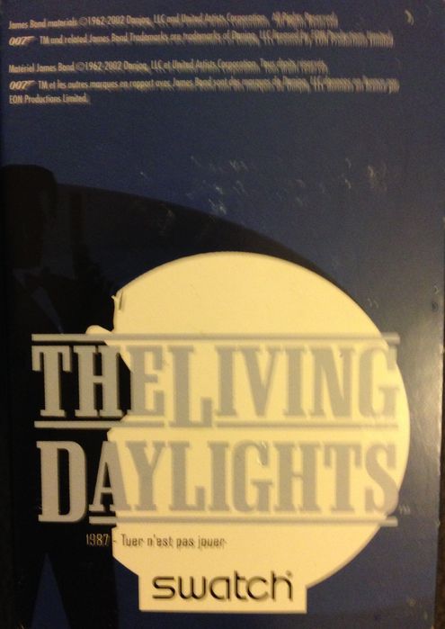 Relógio de coleção retro swatch da série 007 the living daylights