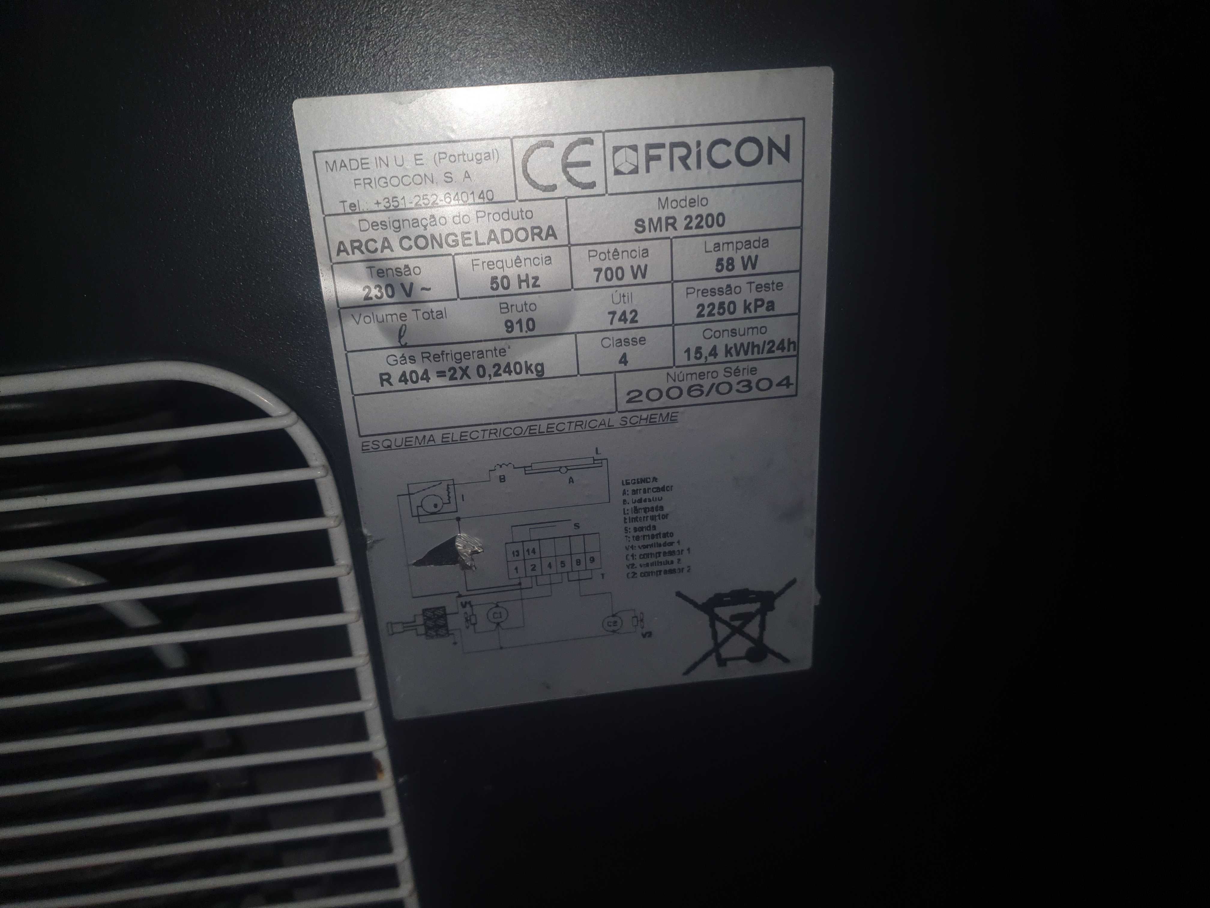 Super Arcas de congelamento fricon rapido -23 graus
