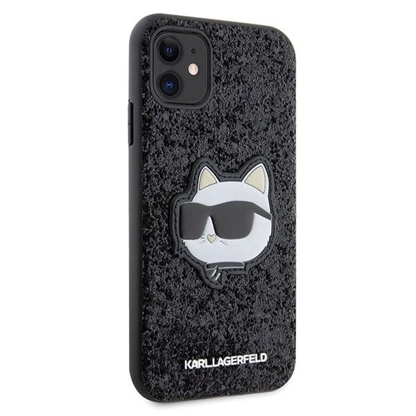 Etui Karl Lagerfeld Glitter Choupette Patch Na Iphone 11 / Xr - Czarne